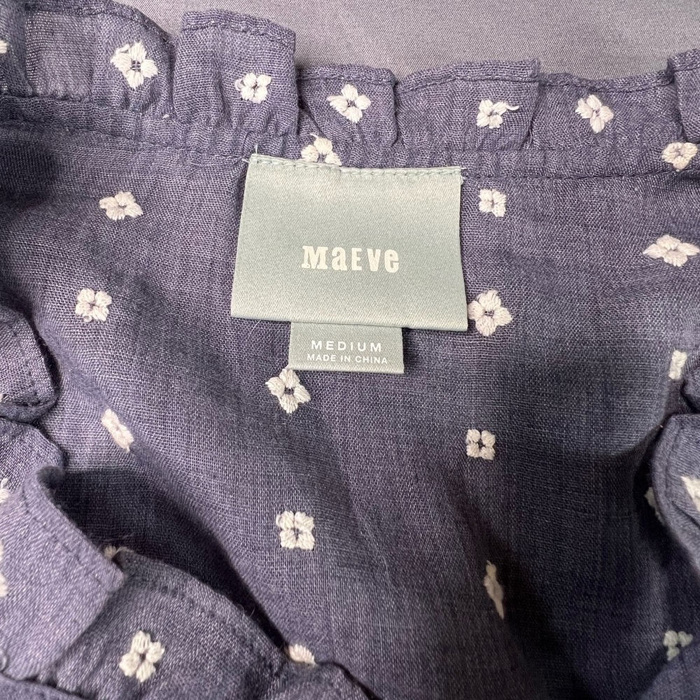 Maeve Embroidered Tassel Peasant Blouse – Size Medium - Picture 2 of 10